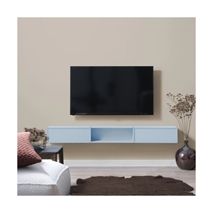 Tulsa TV-møbel m/ 2 skuffe - Himalayan Blue - Mål: B174 x H20 x D33 cm.